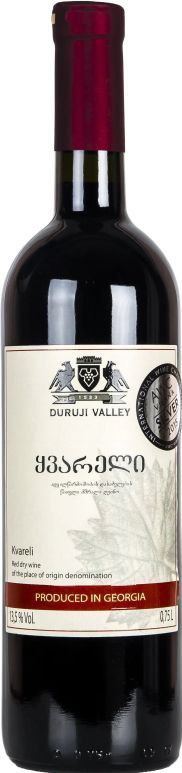 Вино Дуруджи Велі. Кварелі чер, сухе 0,75л 12%